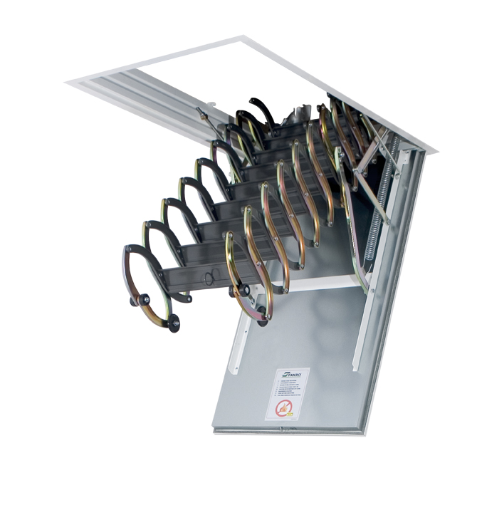 Чердачная ножничная лестница FAKRO LSF 60×120×300 см — фото, характеристики