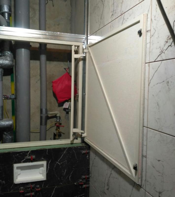 Усиленный стальной люк под плитку Премиум 80х80