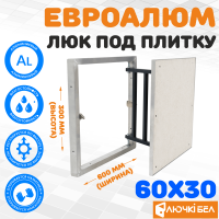 Люк под плитку ЕвроАлюм 60-30 купить в Минске