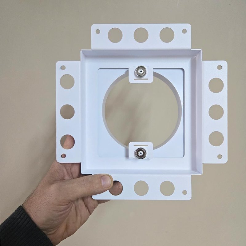 Вентиляционная решетка Plaster Air 170х170 с фланцем D125, белая — фото, характеристики
