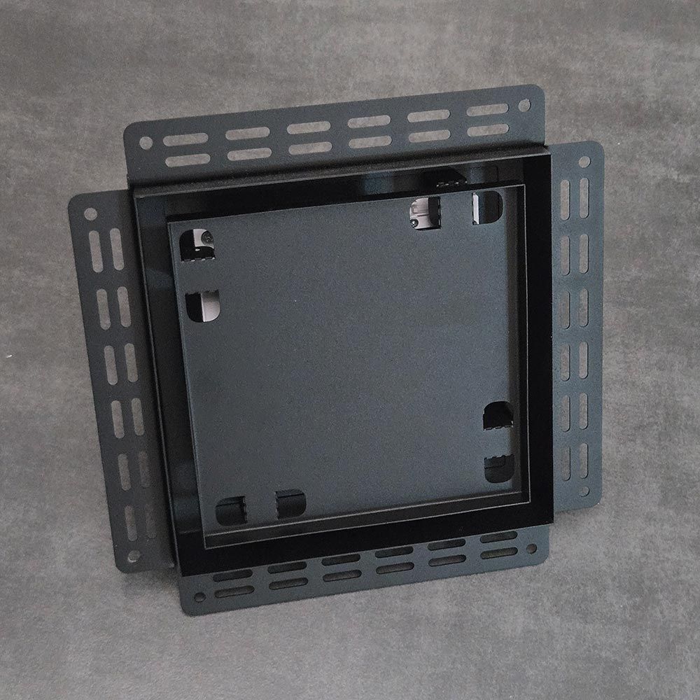 Решетка + вентилятор Keramo-M Black 200x200 / STILL-B 100CК (черная) — фото, характеристики