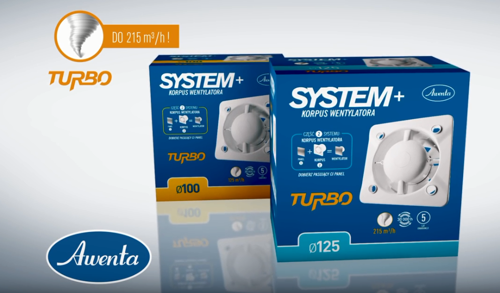 Вентилятор Awenta Turbo в упаковке