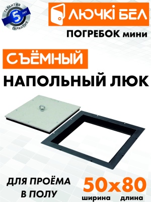 Напольный люк со съемной крышкой Погребок Мини 50х80 детальное фото