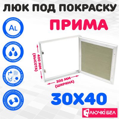 Люк под покраску ЛючкиБел Прима 30х40 детальное фото