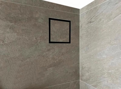 Решетка + вентилятор Plaster Air-Vent GKL 170х170 D100 (черная) детальное фото