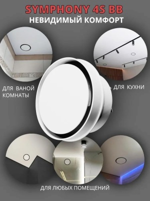 Вентилятор встраиваемый SYMPHONY 4S BB, осевой d 100 мм детальное фото