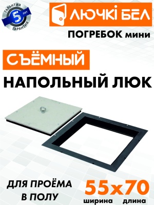 Напольный люк со съемной крышкой Погребок Мини 55х70 детальное фото