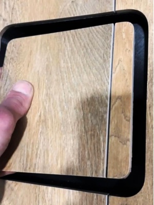 Вентрешетка 3D-art 160x160 скруглённые углы (черная, под плитку) детальное фото