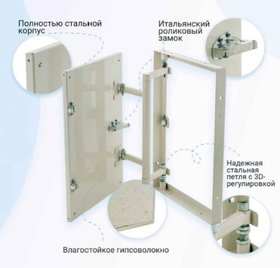 Люк под плитку К-3 Revizor детальное фото