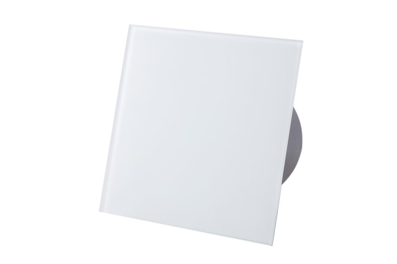 Вентилятор вытяжной Awenta System+ Turbo 125W Trax Glass Bialy Mat / KWT125W-PTG125 — фото, характеристики