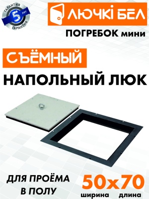 Напольный люк со съемной крышкой Погребок Мини 50х70 детальное фото