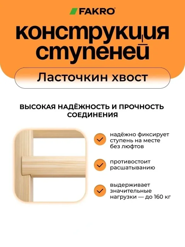 Чердачная лестница FAKRO LTK 70×120×280 см — фото, характеристики