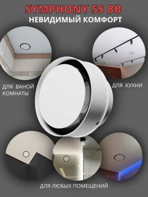 Вентилятор встраиваемый SYMPHONY 5S BB, осевой d 125 мм детальное фото