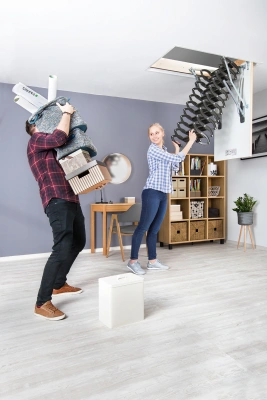 Лестница ножничная термоизоляционная Fakro LST-B 70x120x280 детальное фото