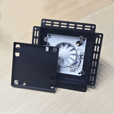 Вентиляционная решетка VRB 200x200 Tile / AURA 4CMR (чёрная, таймер) детальное фото