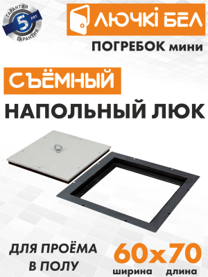 Напольный люк со съемной крышкой Погребок Мини 60х70 детальное фото