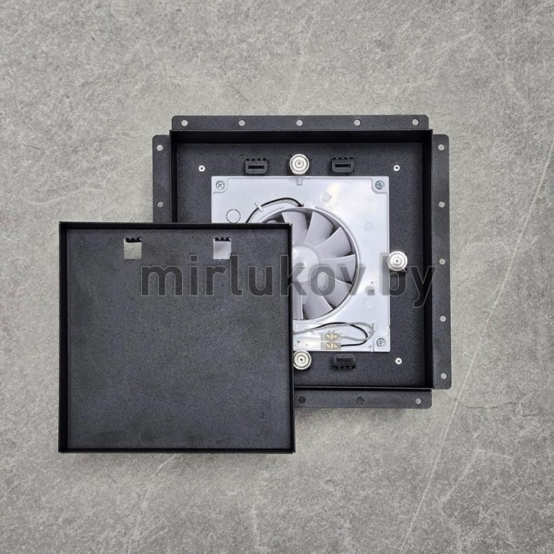 Вентилятор с решеткой ВИЕНТО SECRET 100СK - Плитка (черный) — фото, характеристики